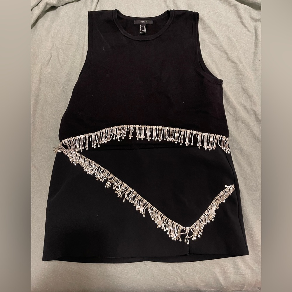 Black & Diamond Fringe Set